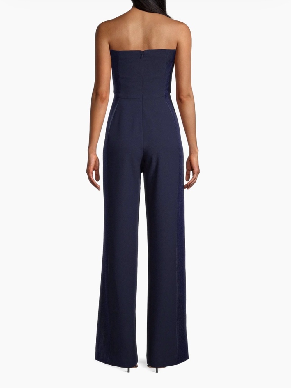 NWT Black Halo Lena Navy Strapless Jumpsuit Size 6 Altered Length - Picture 6 of 7